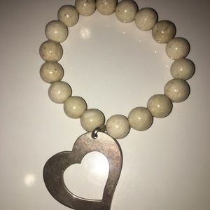 RITA ZIA IVORY BEAD BRACELET